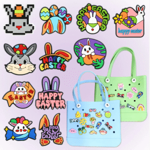 Cute Animal & Flower Beach Charms - Rubber Bag Decor for Customization