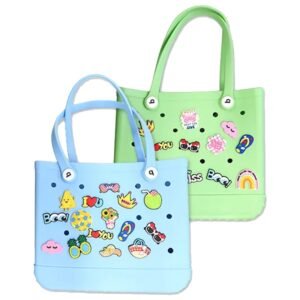 Large PVC Beach Charms - Waterproof Summer Tote Decor (Bulk Custom)